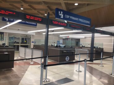 Arrival (Paper Check Area) for Federal Inspection Service Facility (FIS), Kansas City International Airport, Kansas City, MO